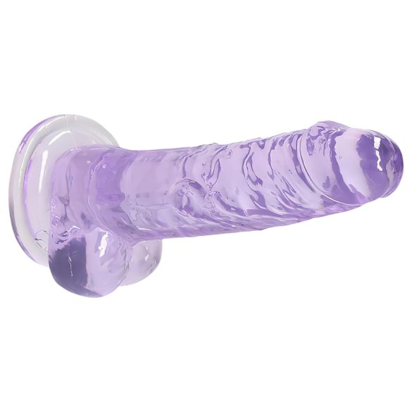 RealRock - dildo realistico trasparente - viola 17cm
