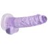 RealRock - dildo realistico trasparente - viola 17cm