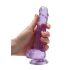 RealRock - dildo realistico trasparente - viola 17cm