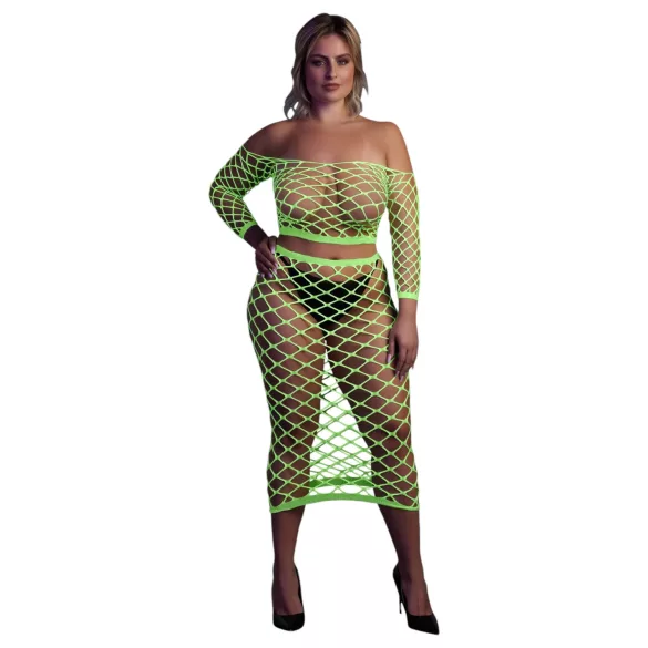 Ouch! - completo gonna e top fosforescenti - neon verde