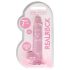 RealRock - dildo realistico trasparente - rosa 17cm