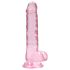 RealRock - dildo realistico trasparente - rosa 17cm