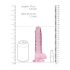 RealRock - dildo realistico trasparente - rosa 17cm