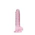 RealRock - dildo realistico trasparente - rosa 17cm