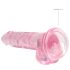 RealRock - dildo realistico trasparente - rosa 17cm
