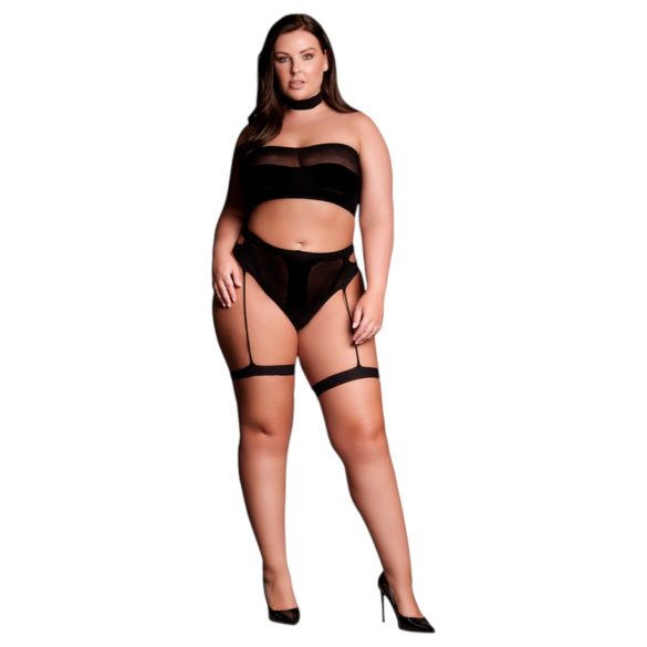 Le Désir Taglie Forti - Set Intimo 3 Pezzi - Nero (XL-4XL)