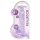 REALROCK - dildo realistico trasparente - viola (19 cm)