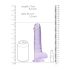 REALROCK - dildo realistico trasparente - viola (19 cm)