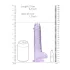 RealRock - dildo realistico trasparente - viola 19cm