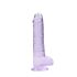 REALROCK - dildo realistico trasparente - viola (19 cm)
