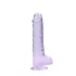 RealRock - dildo realistico trasparente - viola 19cm