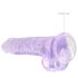 REALROCK - dildo realistico trasparente - viola (19 cm)