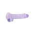 REALROCK - dildo realistico trasparente - viola (19 cm)