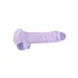 RealRock - dildo realistico trasparente - viola 19cm