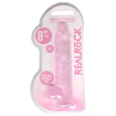 RealRock - dildo realistico trasparente - rosa 19 cm