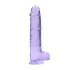 RealRock - dildo realistico trasparente - viola 22 cm