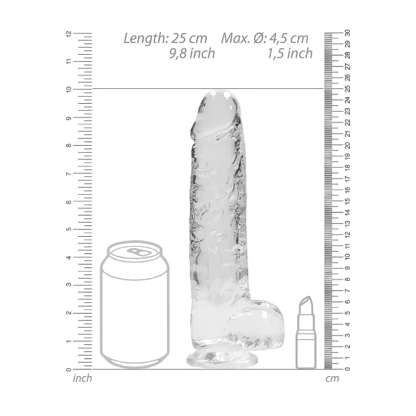 RealRock - dildo realistico trasparente - 22 cm
