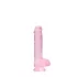 RealRock - dildo realistico trasparente - rosa 15cm