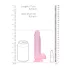 RealRock - dildo realistico trasparente - rosa 15cm
