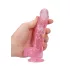 RealRock - dildo realistico trasparente - rosa 15cm