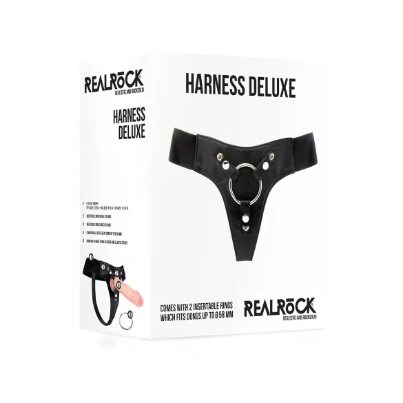 RealRock Deluxe - imbracatura per strap-on - nero