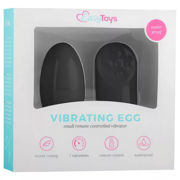 Easytoys - ovetto vibrante telecomandato 7 modalità - nero