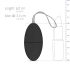 Easytoys - Uovo vibrante nero con 7 ritmi e telecomando
