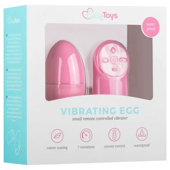 Easytoys - ovetto vibrante wireless 7 modalità - silicone rosa