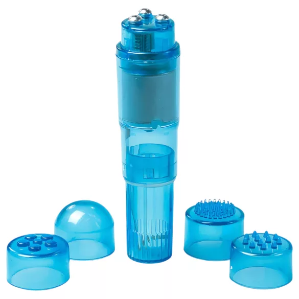 Easytoys - mini vibratore set - 5 accessori - silicone blu