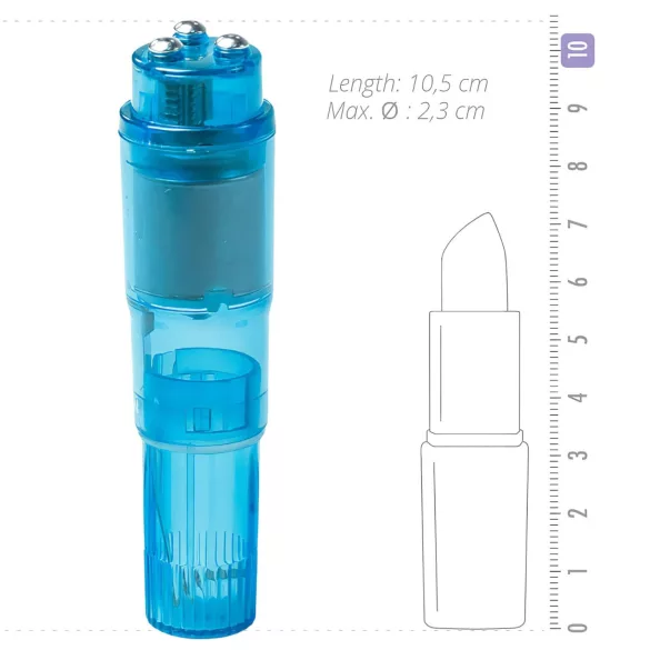 Easytoys - mini vibratore set - 5 accessori - silicone blu