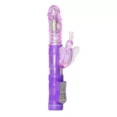   Easytoys Butterfly - vibratore rotante e spingente - silicone viola