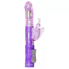   Easytoys Butterfly - vibratore rotante e spingente - silicone viola