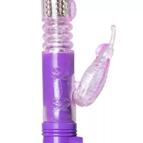 Easytoys Butterfly - vibratore rotante e spingente - silicone viola