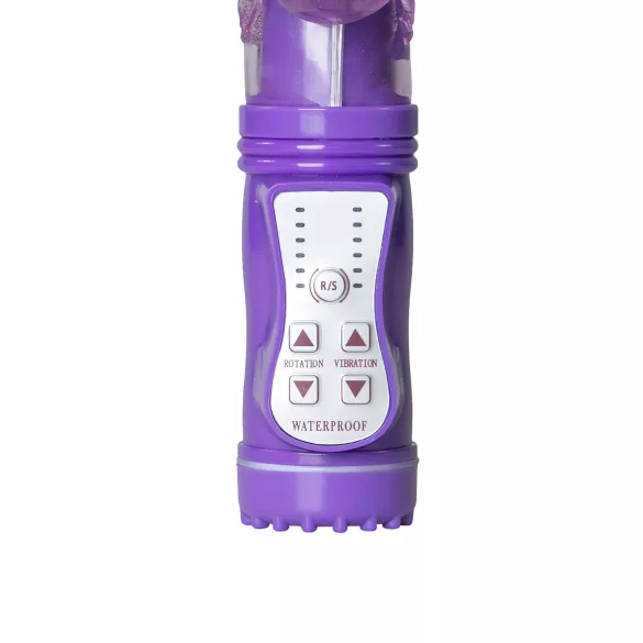 Easytoys Butterfly - vibratore rotante e spingente - silicone viola