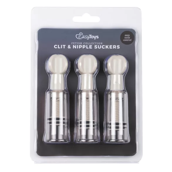 EasyToys - set per la pompa per capezzoli e vagina (3 pezzi)