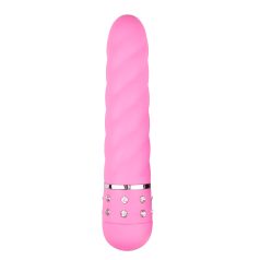   Easytoys Diamond - vibratore a bastoncino twist - silicone rosa