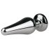 Easytoys - plug anale a cono con gioiello rosa - metallo argento 3,5 cm