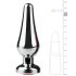 Easytoys - plug anale a cono con gioiello rosa - metallo argento 3,5 cm