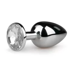 Easytoys - plug anale metallico - argento/bianco