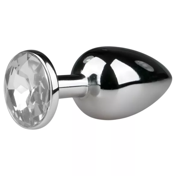 EasyToys - plug anale in metallo (argento-bianco)