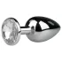 EasyToys - plug anale in metallo (argento-bianco)