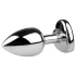 Easytoys - plug anale metallico con pietra a cuore - argento/bianco
