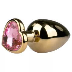   Easytoys - plug anale con base a cuore - metallo oro rosa 3,5cm