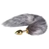 Easytoys Fox NO5 - plug anale metallico con coda di volpe - oro argento