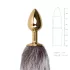 Easytoys Fox NO5 - plug anale metallico con coda di volpe - oro argento