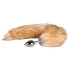 Easytoys Fox NO1 - plug anale metallo con coda volpe - argento rosso