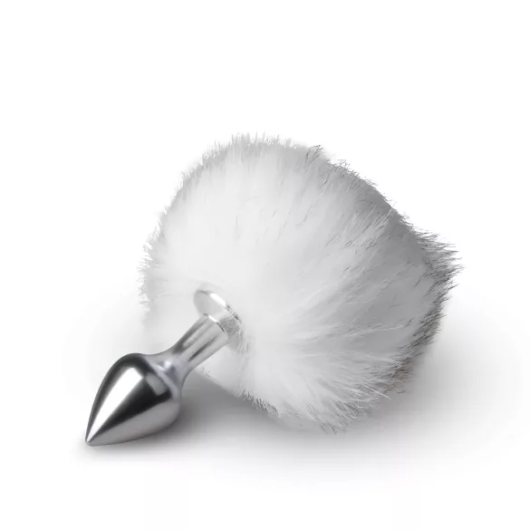 Easytoys Bunny NO1 - plug anale metallico coda coniglio - argento bianco