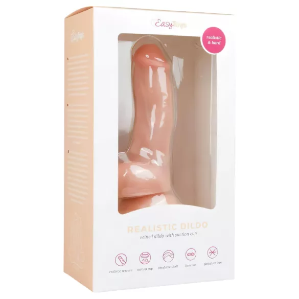 Easytoys - dildo con ventosa e testicoli - realistico 15cm beige