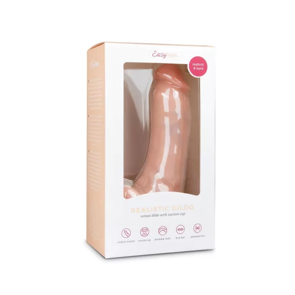 Easytoys - dildo realistico con ventosa e testicoli - 20cm naturale