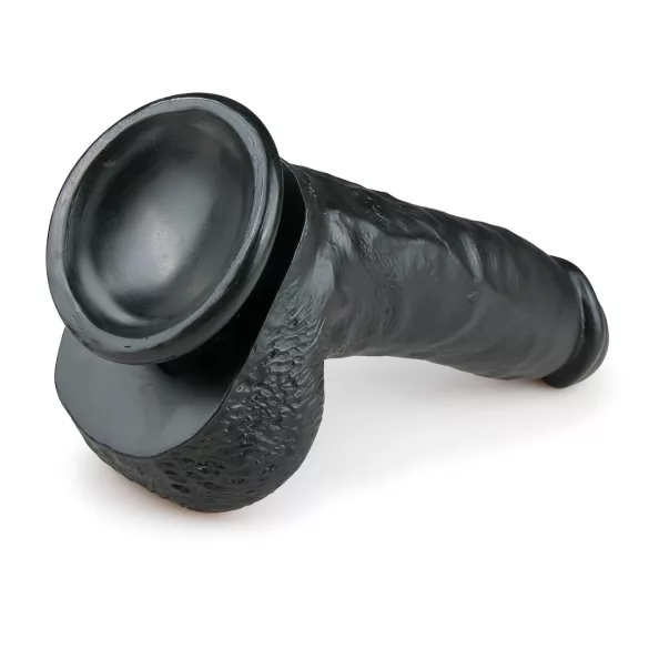 Easytoys - dildo con ventosa e testicoli - 20 cm nero